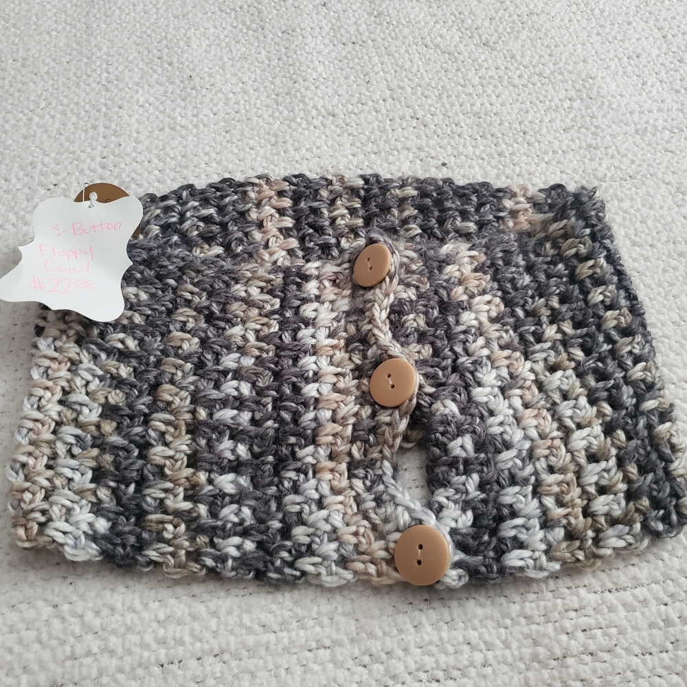 Hand crocheted cowl